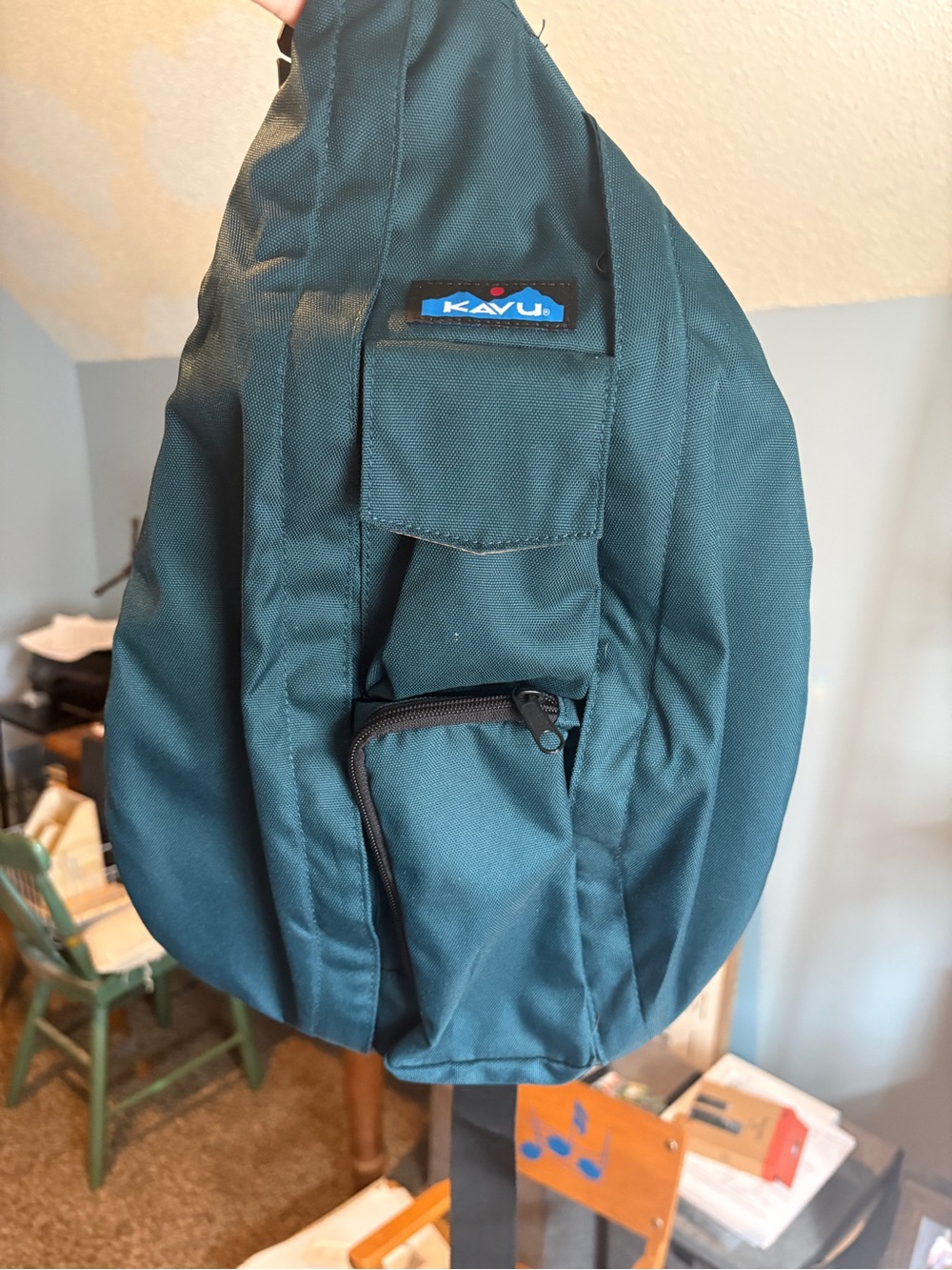 Kavu Teal Sling Pack with Front Pouch
